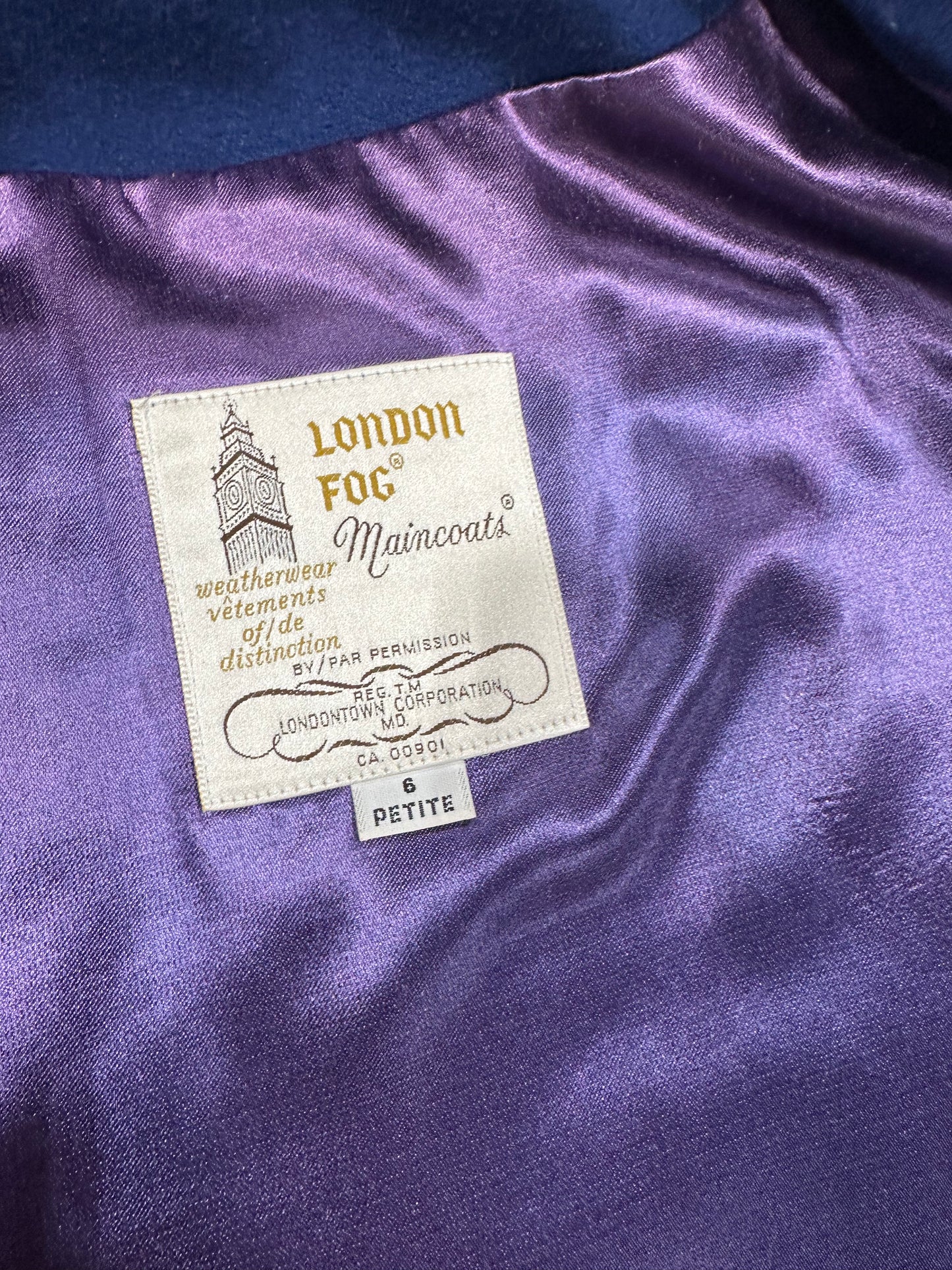 Vintage London Fog Coat Wool Size 6