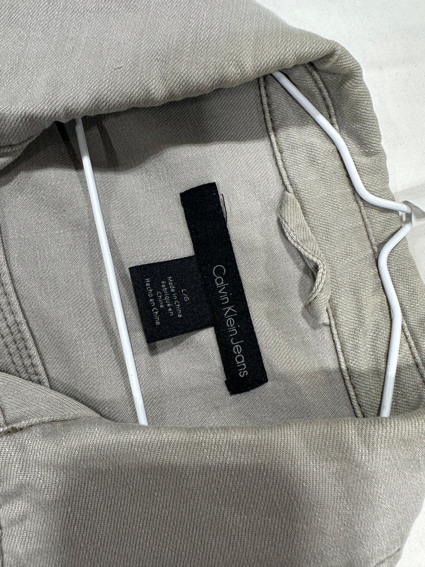 Women’s Calvin Klein Jean Jacket Large Grey