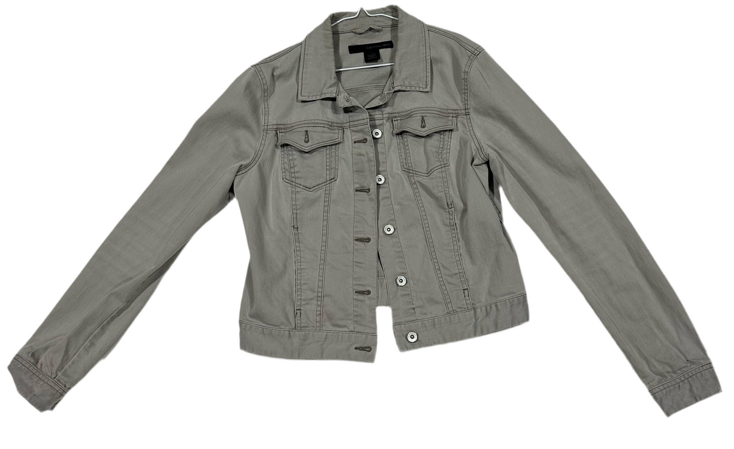 Women’s Calvin Klein Jean Jacket Large Grey