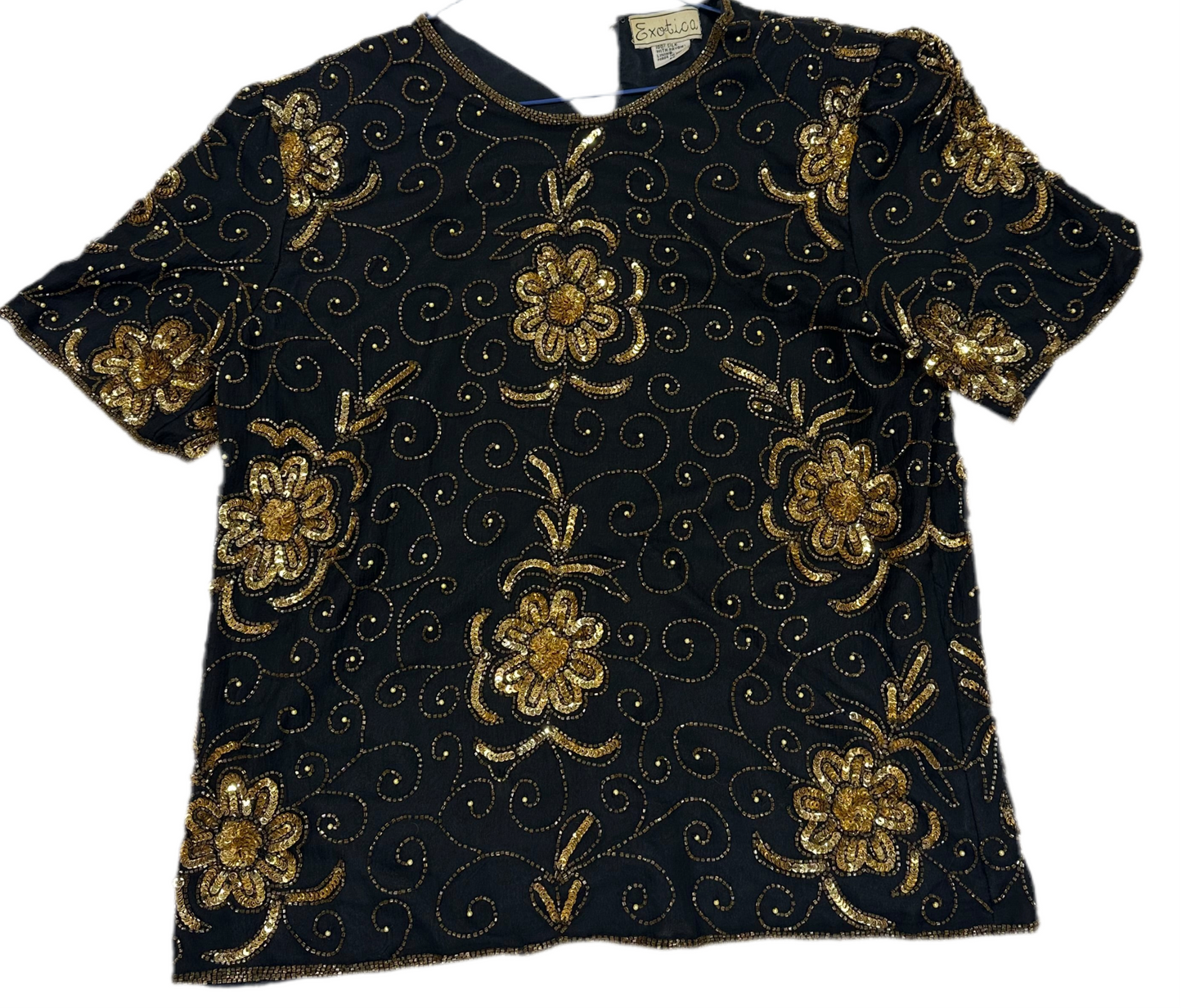 Vintage Exotica Silk Shirt Size M