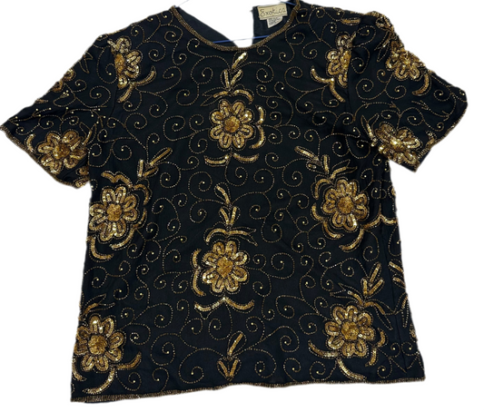 Vintage Exotica Silk Shirt Size M